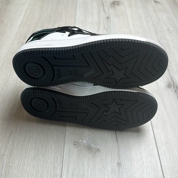 Bape The Bathing Ape STA Bapesta Sneakers 5.5 Black/White Unisex New With Tags - Picture 13 of 15